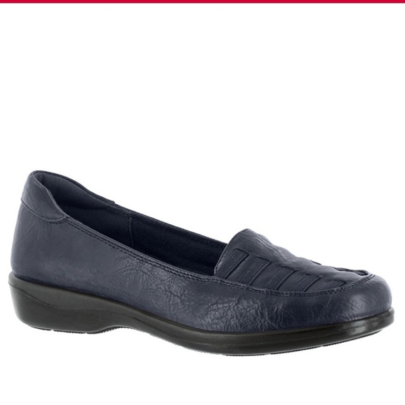 easy street Shoes - Easy Street Womens Genesis Loafers - Navy Burnish New 10M